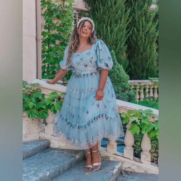 JESSAKAE Garden Fairy Dress pyper America cottagecore romantic embroidered - Picture 2 of 10